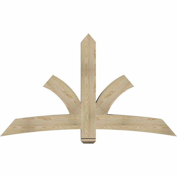 Ekena Millwork Davenport Rough Sawn Timber Gable Bracket, Douglas Fir, 72"W x 42"H x 6"D x 6"F, 14/12 Pitch GBW072X42X0606DAV00RDF - main